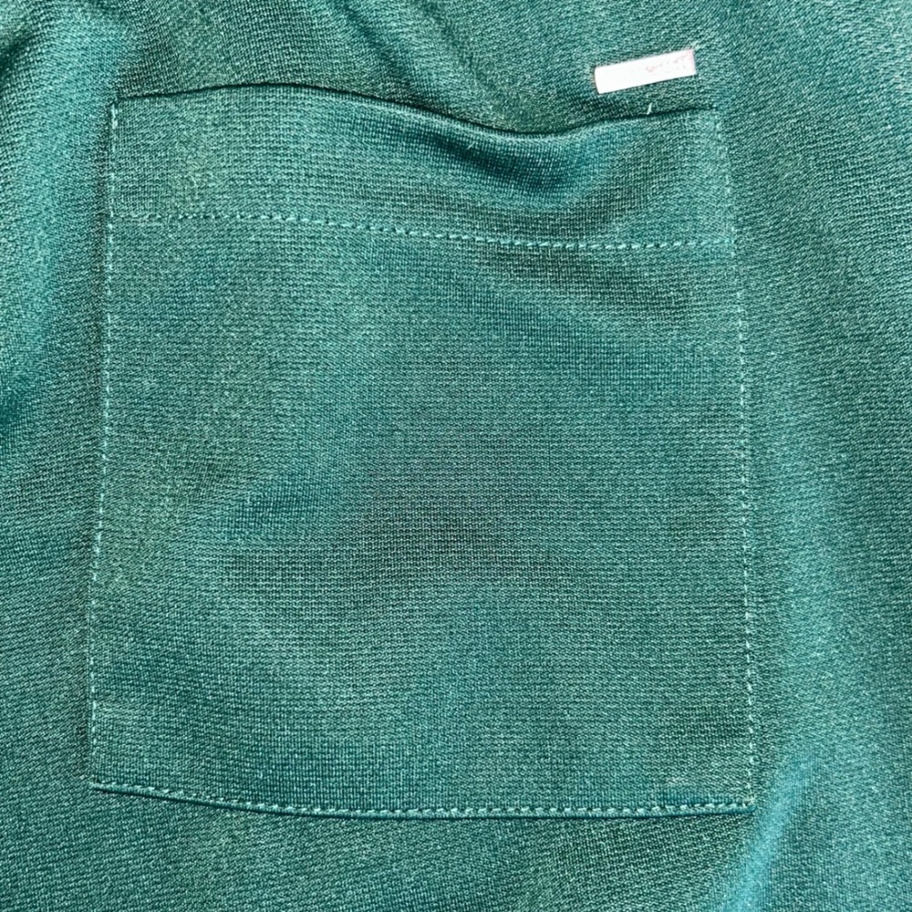 PacSun Mens Green Track Shorts Burgundy Side Stripe Zip Pockets Size L - Picture 5 of 5